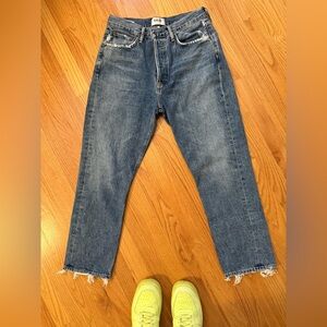 AGOLDE Riley High Rise Straight Crop